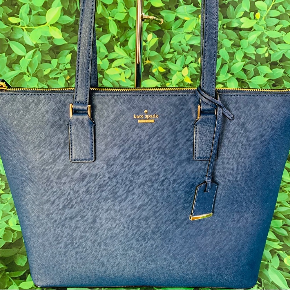 Ocean blue tote leather Kate spade Cameron lucie - Picture 2 of 7